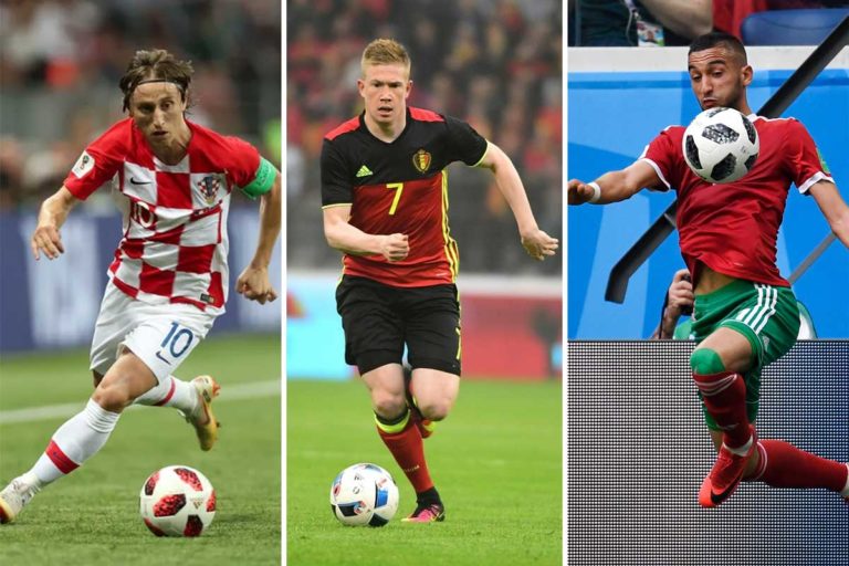Best players from Group F, Kevin De Bruyne, Modric and Ziyech